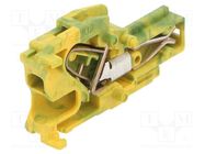 Plug; 0.2÷2.5mm2; ways: 1; terminals: 1; yellow-green; spring clamp TE Connectivity