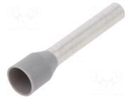 Tip: bootlace ferrule; insulated; 4mm2; 18mm; tinned; crimped; grey WAGO
