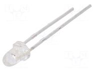 LED; yellow green; 3mm; 63÷100mcd; 25°; Front: convex; 1.7÷2.4VDC EVERLIGHT