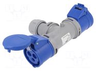 Connector: AC supply; socket; female; 16A; 230VAC; IEC 60309; IP44 PCE