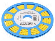 Markers; Marking: F; 2.5÷5mm; PVC; yellow; -30÷80°C; leaded; CLI C WEIDMÜLLER