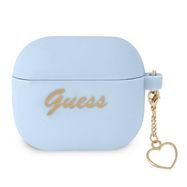 Guess GUA3LSCHSB AirPods 3 cover blue/blue Silicone Charm Heart Collection, Guess