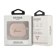Guess GUA3LSCHSP AirPods 3 cover pink/pink Silicone Charm Heart Collection, Guess