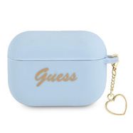 Guess GUAPLSCHSB AirPods Pro cover blue/blue Silicone Charm Heart Collection, Guess