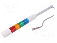 Signalling column; red/amber/green/blue; LED; 24VDC; IP54; LR PATLITE