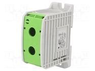 Splice terminal: rail; STB; 520A; 1kV; screw terminal; green; TS35 SIMET