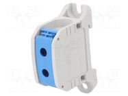 Splice terminal: rail; STB; 150A; 1kV; screw terminal; blue; 50mm2 SIMET