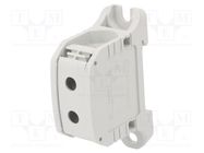 Splice terminal: rail; 50mm2; ways: 1; terminals: 2; grey; STB; TS35 SIMET