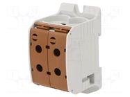 Splice terminal: rail; STB; 232A; 1kV; screw terminal; brown; 95mm2 SIMET