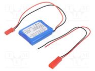 Re-battery: Li-Po; 7.4V; 400mAh; cables,JST SYR-02T socket CELLEVIA BATTERIES