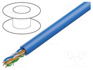 Wire; U/UTP; 4x2x23AWG; 6; solid; Cu; LSZH; blue; 100m; Øcable: 5.4mm BELDEN