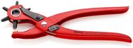 KNIPEX 90 70 220 SB Revolving Punch Pliers red powder-coated 220 mm (self-service card/blister)