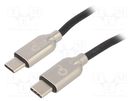 Cable; USB 2.0; USB C plug,both sides; 2m; black; 480Mbps; 60W GEMBIRD