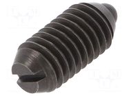 Ball latch; steel; Thread: M8; 16mm; F1: 16N; F2: 33N; Cut: slotted ELESA+GANTER