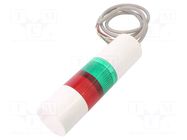 Signalling column; red/green; LED; 24VDC; Sound level: 88dB; IP65 PATLITE