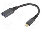 Adapter; USB 3.0; USB A socket,USB C plug; 0.15m; black; 5Gbps GEMBIRD