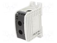 Splice terminal: rail; STB; 353A; 1kV; screw terminal; black; TS35 SIMET