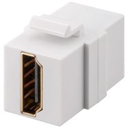 Series 2.0 HDMI™ Keystone Module with 2x HDMI™ Jack Sockets, 4K @ 60 Hz, white - HDMI™ A jack socket > HDMI™ A jack socket