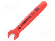 Wrench; insulated,single sided,spanner; 8mm BETA