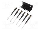 Kit: screwdrivers; 6-angles socket; ESD; 6pcs. BERNSTEIN
