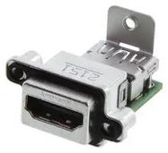 HDMI TYP A CONN, R/A RCPT, 19POS, TH