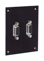 PATCH PNL, HD15 FEED THRU ADAPTOR, 2PORT