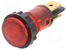 Indicator: with neon lamp; prominent; red; 400VAC; Ø12mm; PSU COMELUX
