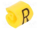 Markers; Marking: R; 1.3÷3mm; PVC; yellow; -30÷80°C; leaded; CLI C WEIDMÜLLER