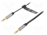 Cable; Jack 3.5mm plug,both sides; 0.5m; Plating: gold-plated VENTION