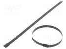 Cable tie; L: 260mm; W: 7.9mm; acid resistant steel AISI 316; wave RAYCHEM RPG