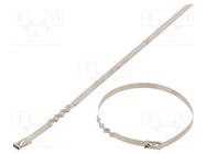 Cable tie; L: 840mm; W: 4.6mm; stainless steel AISI 304; 445N RAYCHEM RPG