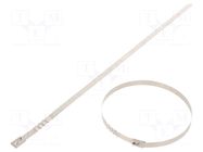 Cable tie; L: 360mm; W: 7.9mm; stainless steel AISI 304; 1112N RAYCHEM RPG