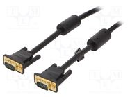 Cable; D-Sub 15pin HD plug,both sides; black; 1.5m; Core: Cu 