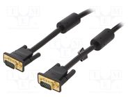 Cable; D-Sub 15pin HD plug,both sides; black; 20m; Core: Cu; 28AWG VENTION