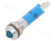 Indicator: LED; prominent; blue; 24VDC; Ø8mm; IP67; metal,plastic CML INNOVATIVE TECHNOLOGIES
