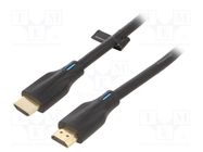 Cable; HDMI 2.1; HDMI plug,both sides; PVC; 1.5m; black; 28AWG VENTION