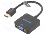 Converter; HDMI 1.4; D-Sub 15pin HD plug,HDMI socket; 0.15m VENTION