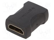 Adapter; HDMI 1.4; HDMI socket,both sides; black VENTION