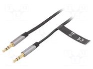 Cable; Jack 3.5mm 3pin plug,both sides; 2m; Plating: gold-plated VENTION