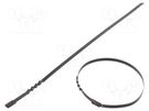 Cable tie; L: 260mm; W: 4.6mm; stainless steel AISI 304; 445N; wave RAYCHEM RPG