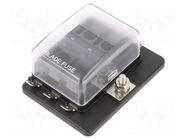 Fuse boxes; 11mm; 30A; screw; Leads: connectors; ways: 6; -20÷85°C OPTIFUSE