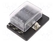 Fuse boxes; 11mm; 30A; screw; Leads: connectors; ways: 6; -20÷85°C OPTIFUSE
