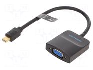 Converter; D-Sub 15pin HD socket,mini DisplayPort plug; 34AWG VENTION