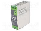Power supply: switched-mode; for DIN rail; 120W; 24VDC; 5A; IP20 BREVE TUFVASSONS