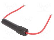 Fuse holder; 6.3x32mm; Imax: 30A; Contacts: brass; Leads: cables OPTIFUSE