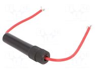 Fuse holder; 6.3x32mm; Imax: 30A; Contacts: brass; Leads: cables OPTIFUSE