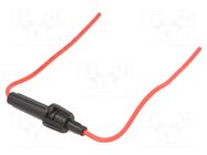 Fuse holder; 6.3x32mm; Imax: 10A; Contacts: brass; Leads: cables OPTIFUSE