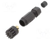 Connector: M8; female; PIN: 4; IP67; straight; for cable; plug AMPHENOL LTW
