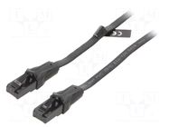 Patch cord; RJ45 plug,both sides; U/UTP; 6; Cu; PVC; black; 0.75m VENTION