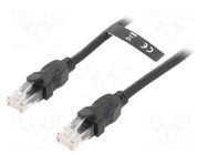 Patch cord; RJ45 plug,both sides; U/UTP; 6; Cu; PVC; black; 2m VENTION